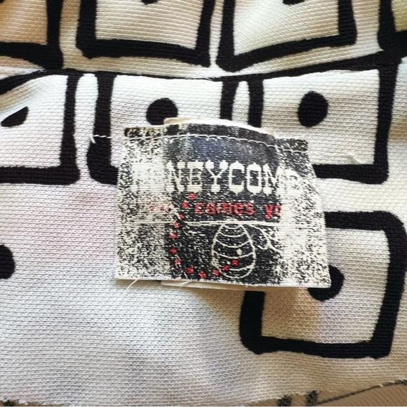 1960s Honeycomb Mod Primary Colored Cubic Print Shirt Dress - Picture 7 of 10